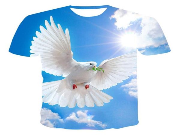 

men039s tshirts men and women 3d printing the latest animal pigeon series for spring summer fashion casual sports tshirt xs53442020, White;black