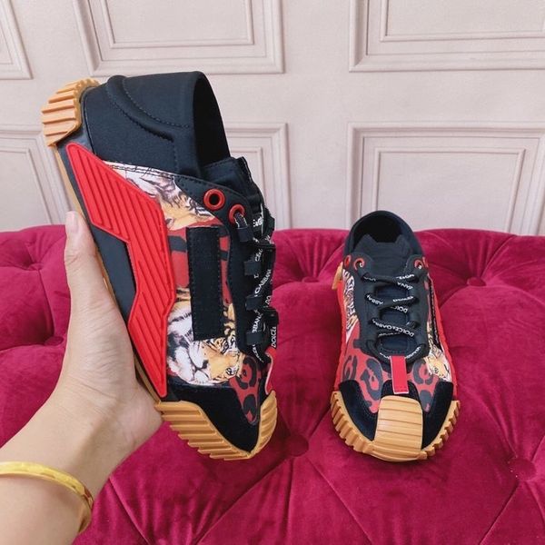 

2023 new designer casual white shoes sneakers casual shoes sneakers women's flats platform shoes white women lace up men size35-41 fd22, Black