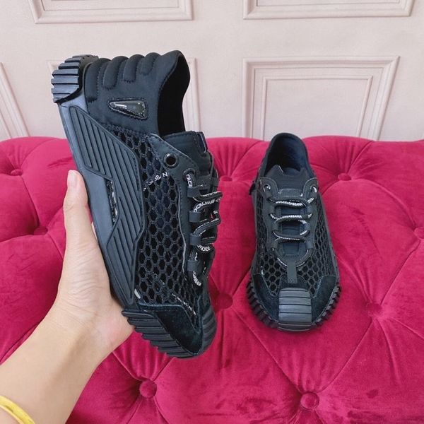 

2023 new designer casual white shoes sneakers casual shoes sneakers women's flats platform shoes white women lace up men size35-41 fd22, Black