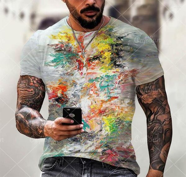 

men039s t shirts summer graffiti 3d print men39s streetwear polyester crew neck short sleeved casual loose tshirts men8048860, White;black