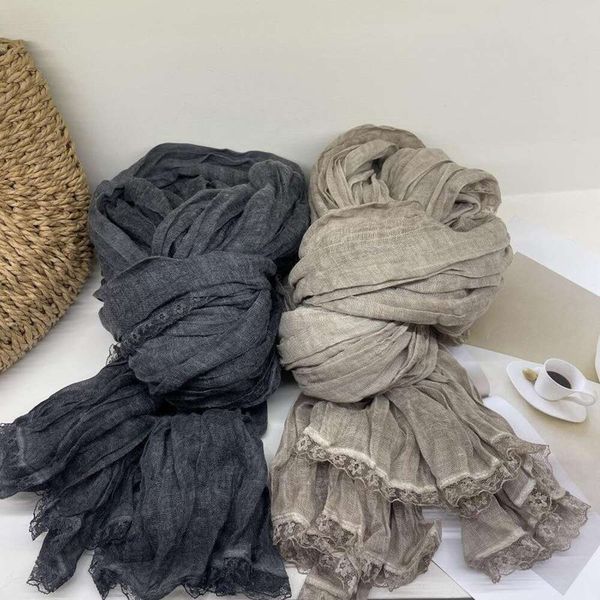 

gentle style pure color lace scarf spring and autumn decorative womens fashion all match collar, Blue;gray