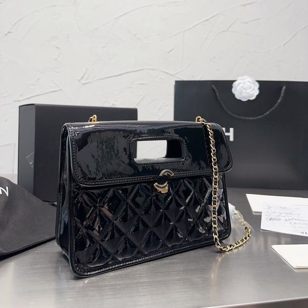 

designer bag handbags shoulder bag woman fashion crossbody bag diamond-chain patent calfskin hand crossbody shoulder bag