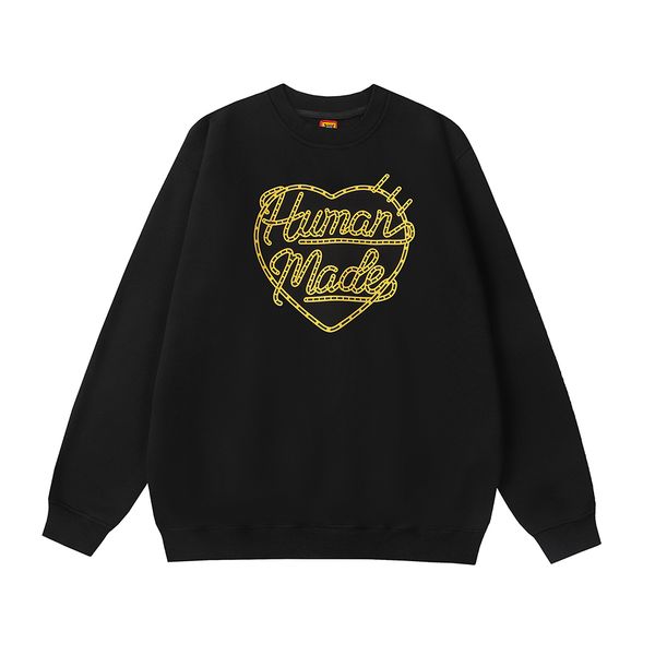 

pattern print fleece sweater for men and women pullover sweatshirts, Black