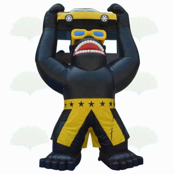 

huge black inflatable kingkong gorilla chimpanzee animal fireworks model for car promotion and advertising