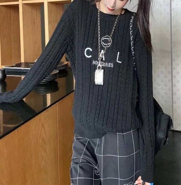 

2023 advanced version womens sweaters france trendy clothing letter graphic embroidery fashion round neck channel hoodie luxury brands sweat, White;black