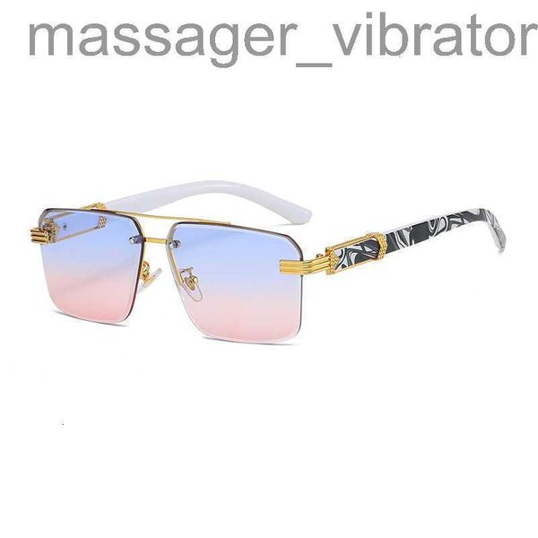 

trimming frame square sunglasses half leg wrapped flower decoration 18k gold trend sunglasses tb56 3 p6l7, White;black