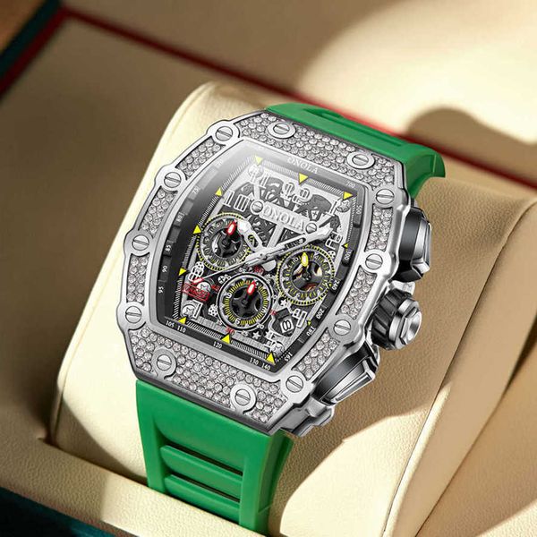 

mechanical watches richads mille upscale richad miller mens high beauty fully automatic gift handsome ins style, Slivery;golden