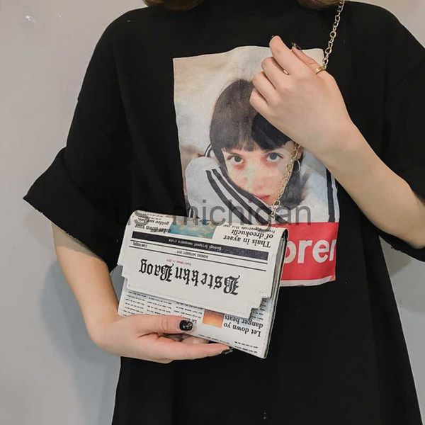 

evening bags luxury designer women bags personality fashion shoulder bags ladies allmatch messenger bag newspaper modeling small square bag