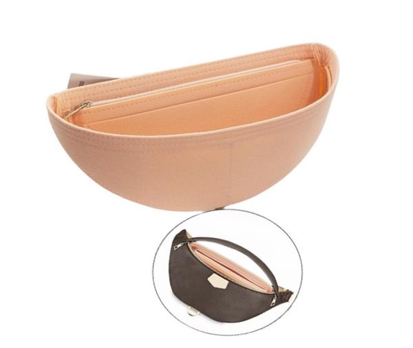 

bamader fits for bumbag waist bag liner thicken felt cloth travel insert cosmetic women makeup storage organize s 2202181717884