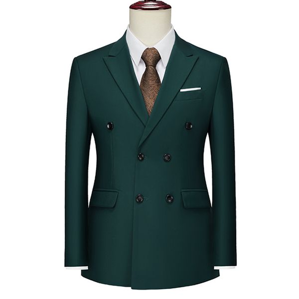 

men's suits blazers green double breasted formal men suit jacket custom made slim fit wedding groom coats solid color blazer jacket hom, White;black