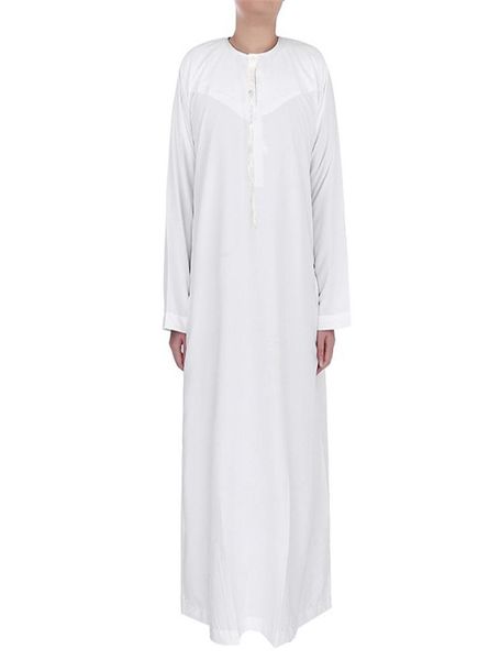 

men muslim islamic kaftan arab vintage long sleeve thobe robe loose dubai saudi arab kaftan men clothing1391798, Red