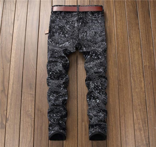 

summer 2018 fashion convenient fashion brand dress singers new snow jeans man jeans splashink nightclubs men 5614 uujeo3232154, White;black