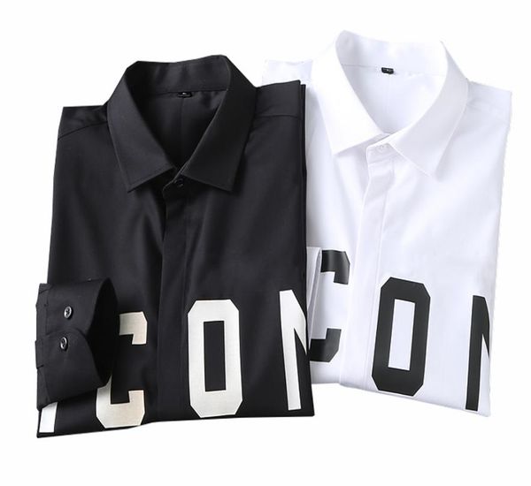 

designer mens shirts fashion casual printed super button up shirt long sleeve womens shirts multiple style 5347332917, White;black