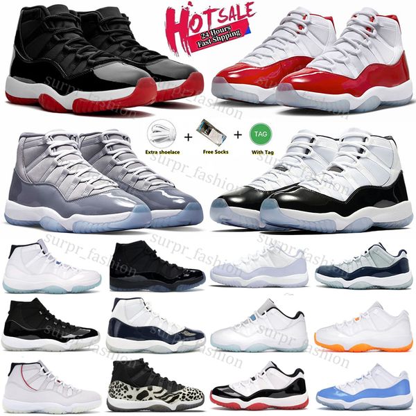 

jumpman 11 basketball shoes 11s cool grey cherry concord cement crey bred 25th anniversary women men trainer sports sneaker