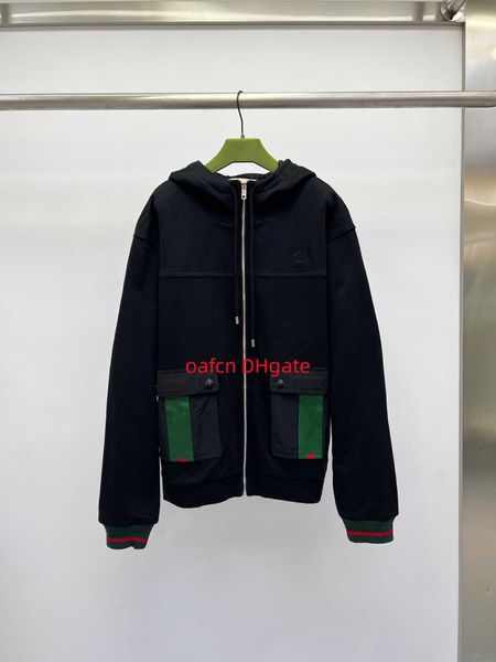 

designer men's hoodie women's crop hoodies street autumn/winter hooded fashion sweatshirt oversized hoodies ribbon knitted cotton, Black
