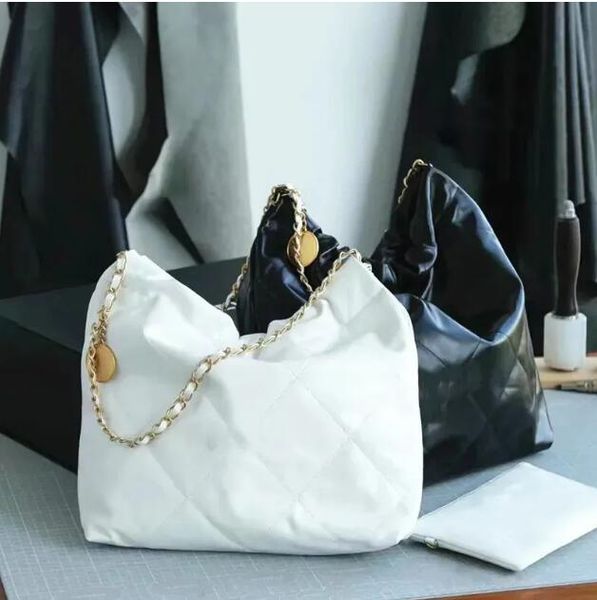 

2023 new tote trash shopping bag luxury womens designer purses channel chain travel handbags totes genuine leather crossbody bags large, med