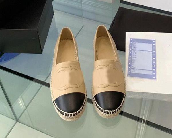 

30 color luxury casual women shoes espadrilles summer designers ladies flat beach slippers fashion woman loafers fisherman canvas shoe size, Black