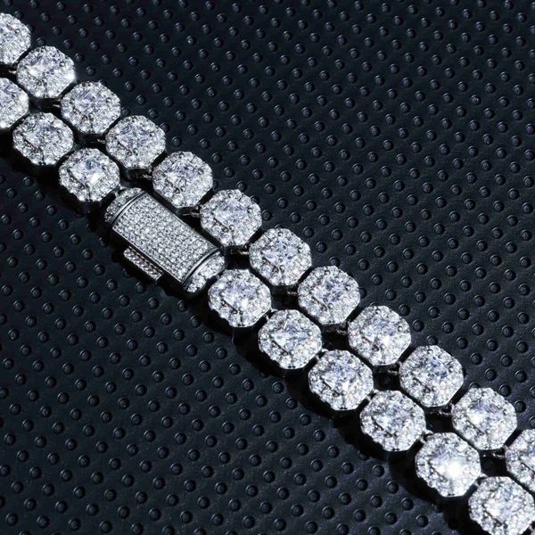

hip hop 11mm popular style 925 sterling silver vvs moissanite diamond jewelry cuban link chains necklace for men women
