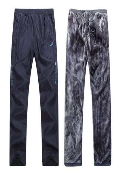 

2018 new winter pants men fleece thermal trousers men keep warm in cold days antiwind size  to 3xl8821700, Black