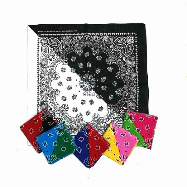 

scarves floral double color block cotton pocket square scarf headband paisly tie dye bandanas neck for men and women(black/white/red) hkd230, Blue;gray