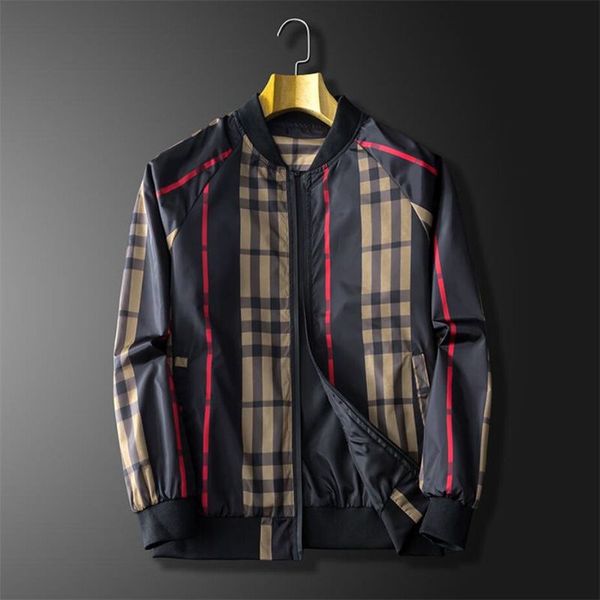 

new fashion designer mens jacket spring autumn coat windbreaker zip clothes jacket outerwear sports mens clothing jacket size m-3xl, White;black