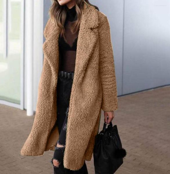 

ps size fffy fleece jacket faux fur coat hooded black cardigan winter warm teddy bear female psh overcoat women5030712, Black;brown