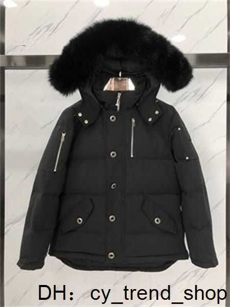 

mooses knuckles jacket men's high real fur winter mens ballistic bomber parka warm outwear coat windproof short mooseknuckle 6z2r 21, Black