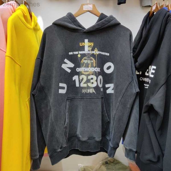 

men's hoodies sweatshirts vintage rrr123 fashion hoodie men 1 1 number 123 letter nice washed heavy fabric women sweatshirts pullovers, Black