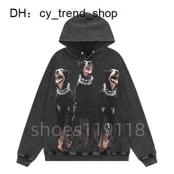 

hoodies sweatshirts designer men's niche tide brand wild high street casual american loose sweater reprreesent coat clothes 41, Black