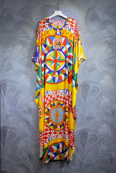 

designer dress fashion flower print 2023 autumn/winter long sleeve loose round neck dress monochrome s-xlcasual dress, Black;gray