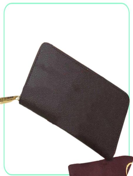 

fashion men women luxurys designers wallet bags zipper zippy 60017 m60930 card holders coin purse key wallets leather handbag shou5961581, Red;black