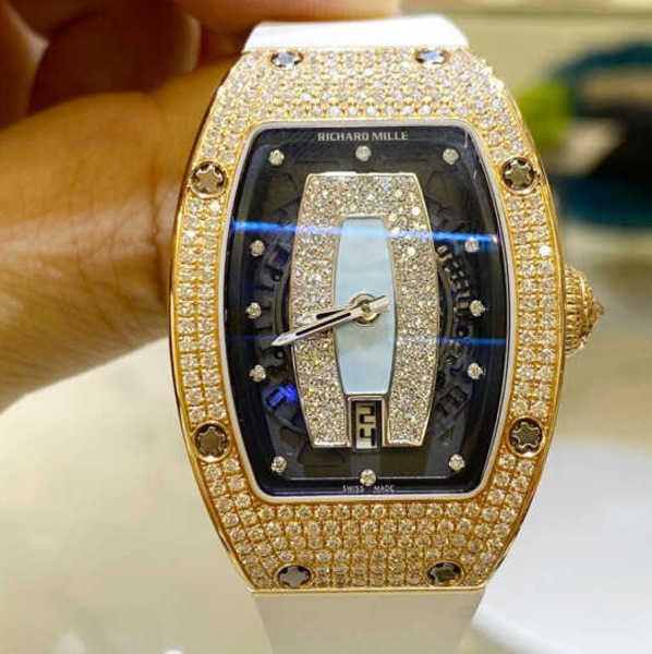 

richardmille mechanical wrist watch rm series watch pilot wristwatches rm007 rose gold original diamond blue lip women's yi-iwbz yi-qa9