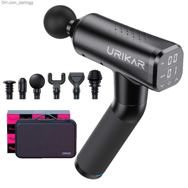 

massage gun high frequency massage gun 180 rotatable non-slip handle professional deep muscle massager pain relief body relax fascial gun q2