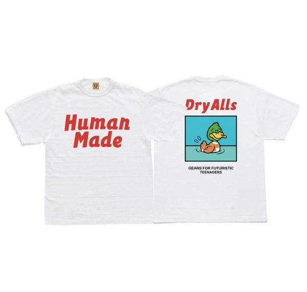 

duck human made 2023 new fashion t shirt love cartoon flying panda dog pig slub cotton short sleeved t-shirts for men women s-2xl640, White;black