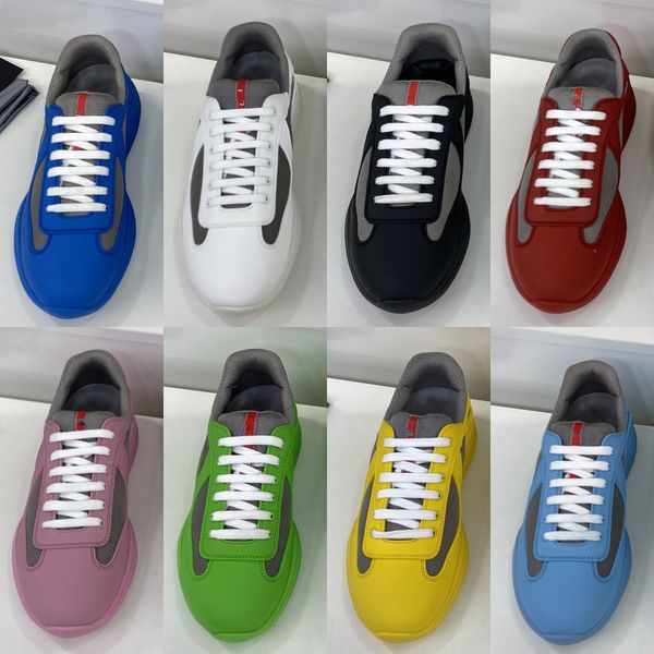 

8 colors america cup suede sneakers men shoes dopamine bright low lace up trainers fabric nylon mesh runners running basketball sport shoe l