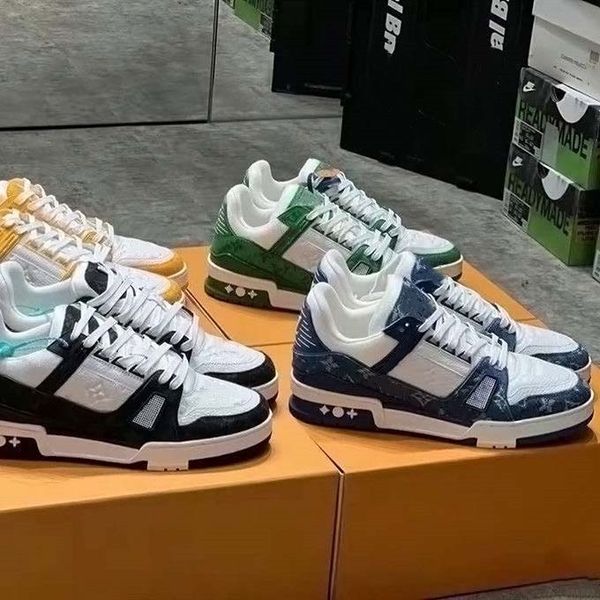 

designer trainer sneakers casual shoes black white men women platform fashion low shoe red green leather rubber walking outdoor eur 36-45, Red;white