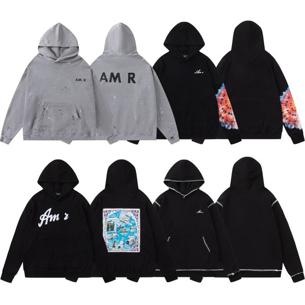

mens womens hoodies embroidery hoodies designer luxury brand hooded sweatshirts mens clothing high street hoodies pullover winter sweatshirt, Black
