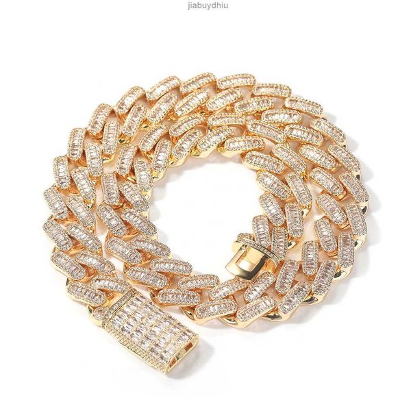 

wholesale 20mm hip hop jewelry cubic zircon miami gold plated cuban chain necklace iced out link fashion necklaces, Silver