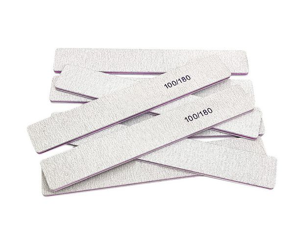 

25pcs 100/180 180/240 grit nail files for acrylic nails, rectangle double sides emery boards fingernail files professional nail buffering fi