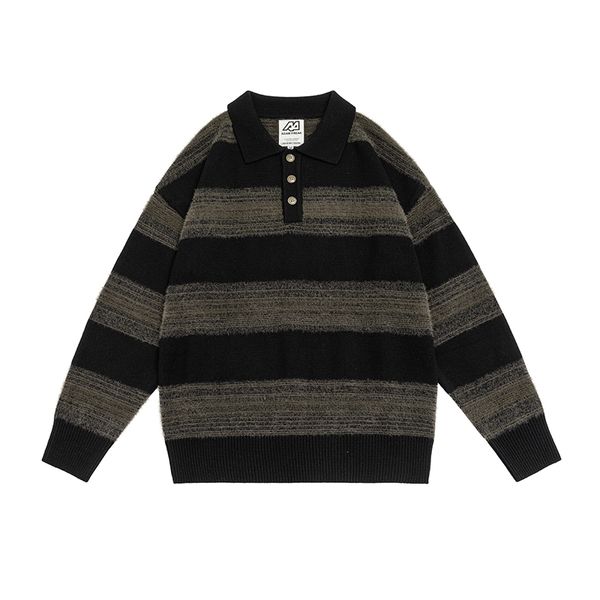 

men's sweaters lappster-youth harajuku korean fashions sweaters autumn pullover mens y2k sweater turndown collar vintage casual clothin, White;black