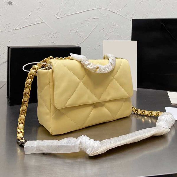 

classic womens designer 19 series lambskin bags genuine leather flap gold chain clutch totes crossbody shoulder female package lamb luxury h