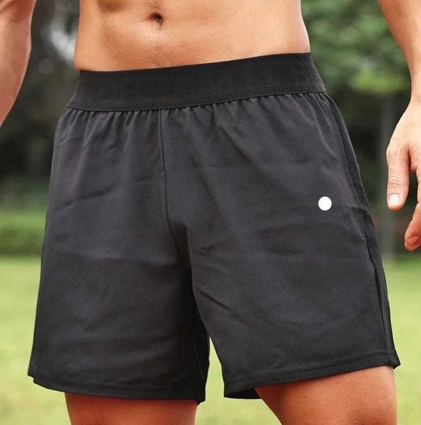 

men yoga sports shorts outdoor fitness quick dry lululemens mens solid color casual running quarter pant slim and slim, White;black