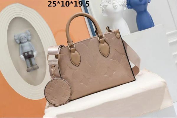 

designer bags women handbags embossed flower monograms onthego gm mm handbag purse the tote bag shoulder cross body female backpack