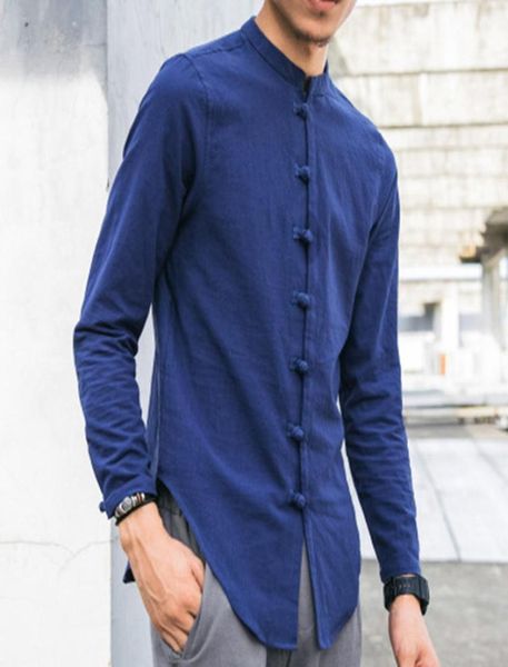 

zeeshant men linen shirts long sleeve chinese style mandarin collar traditional kung fu tang casual social shirt brand clothing5595374, White;black