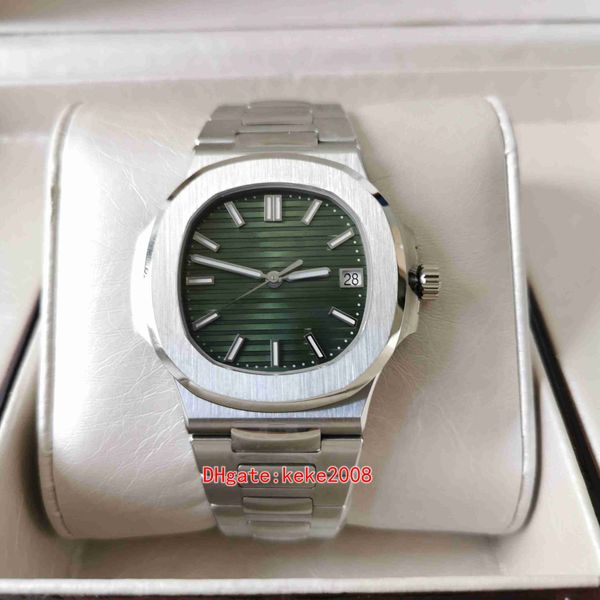 

super quality ppf men wristwatches 5711 40mm stainless steel green dial blue luminescent cal.324 s c movement automatic mechanical mens watc, Slivery;brown