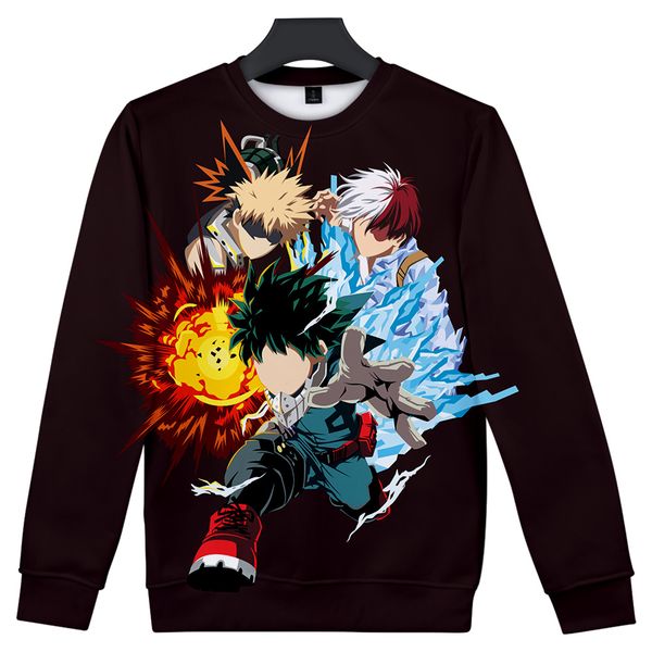 

men/women 3d hatless sweatshirt 3d all-match sweatshirt print 2023 new 3d sweatshirts, Black