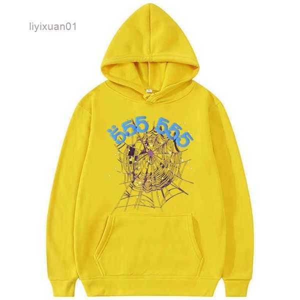 

mens hoodies fashion sweatshirtsweater pullover hip-hop high-quality comfortable long-sleeve spiderspder hoodie men fabric 4 luay, Black
