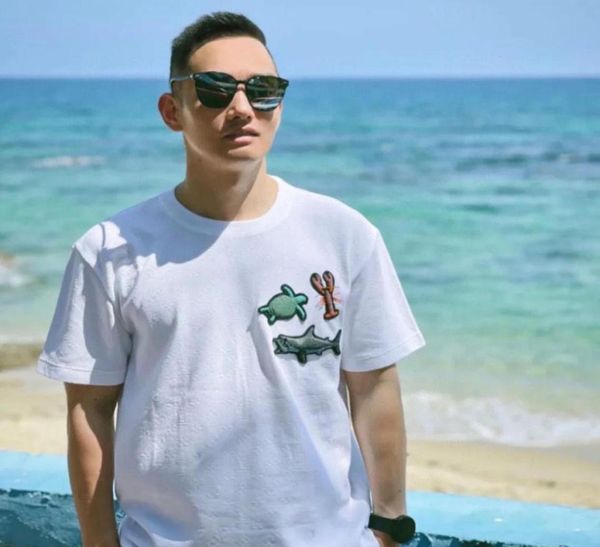 

1a8qxn new printing tee cotton summer street marine series embroidered allmatch solid color mens tshirt men women short sleeves 563963922, White;black