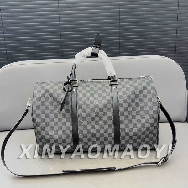 

designers fashion duffel bags luxury men female travel bags leather handbags large capacity holdall carry on luggage overnight weekender bag