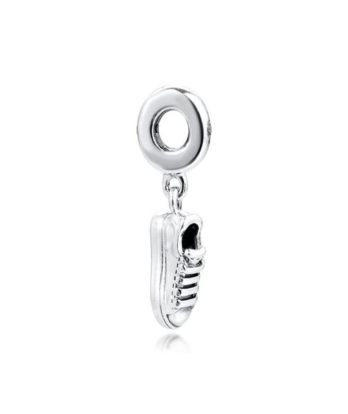 

mother039s day new authentic 925 sterling silver sneaker shoe dangle charm pendant beads fit european bracelet diy jewelry wome8547234, Black